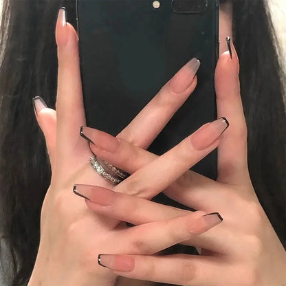 Mid Length Fake Nails Full Cover Coffin Head - BeautiMass