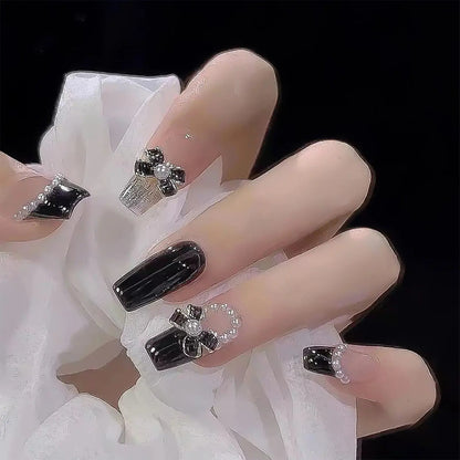 Mid Length Fake Nails Full Cover Coffin Head - BeautiMass