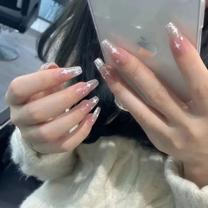 Mid Length Fake Nails Full Cover Coffin Head - BeautiMass