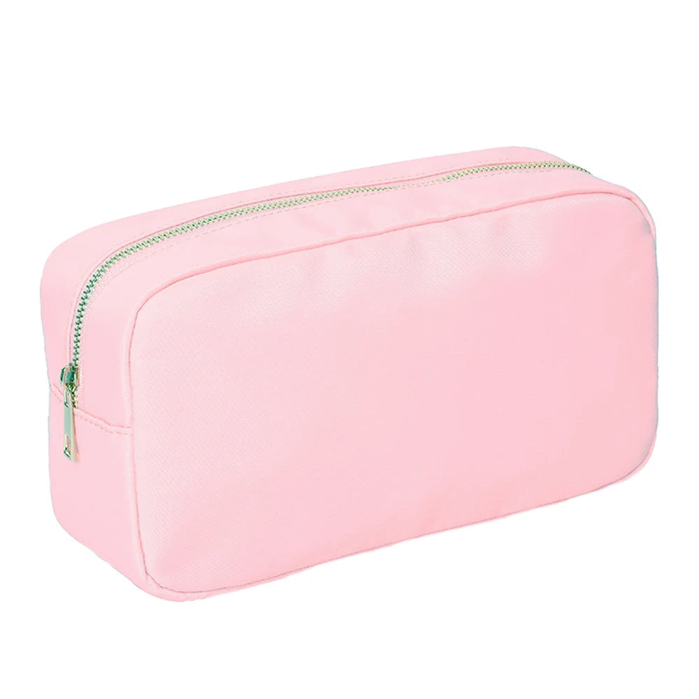 Waterproof Nylon Durable Toiletry Cosmetic Bag Solid Color - BeautiMass