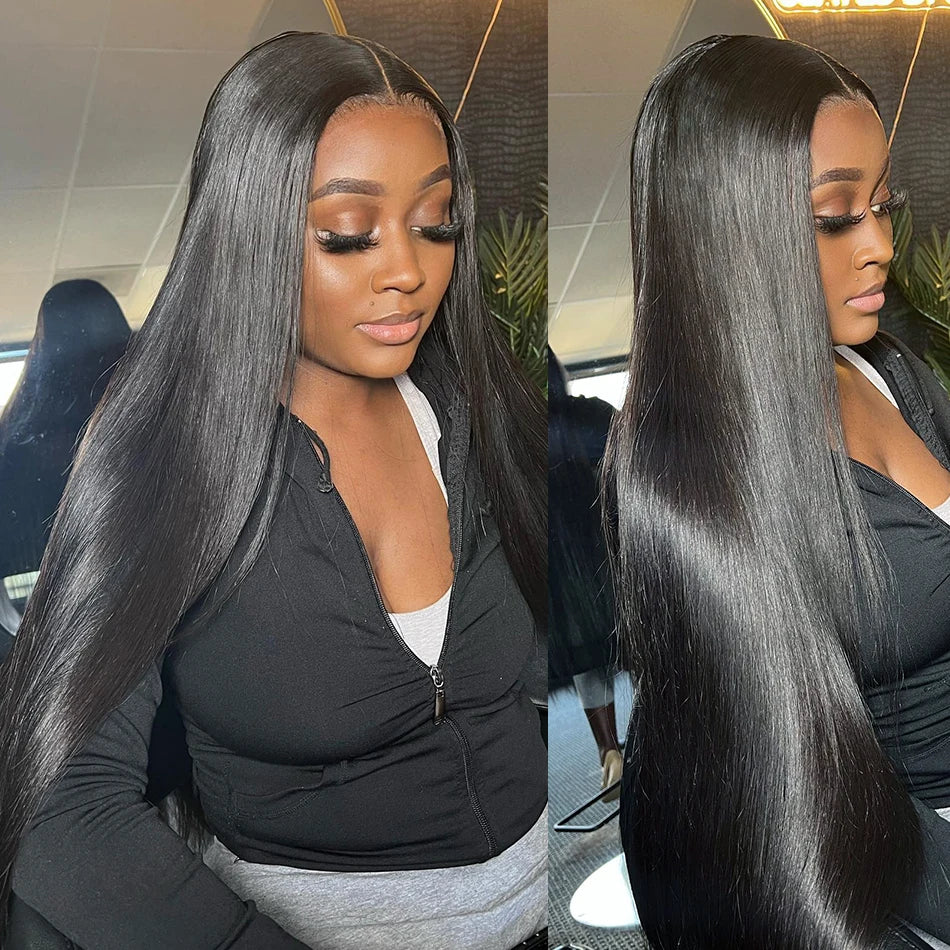 Pre Cut Glueless Wig Human Hair Ready To Wear And Go Preplucked Brazilian Bone Straight Human Hair Wigs - BeautiMass