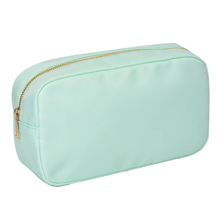 Waterproof Nylon Durable Toiletry Cosmetic Bag Solid Color - BeautiMass