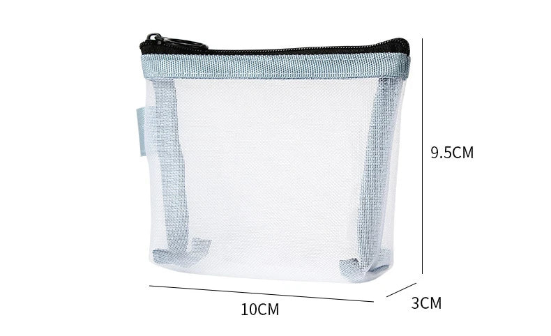 Transparent Mesh Mini Cosmetic Bag Makeup Case - BeautiMass