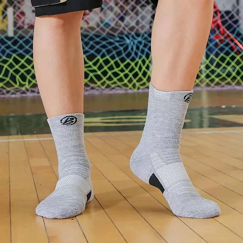 2Pairs Anti-slip Football Socks Men Women Cotton Sock Short Long Tube - BeautiMass