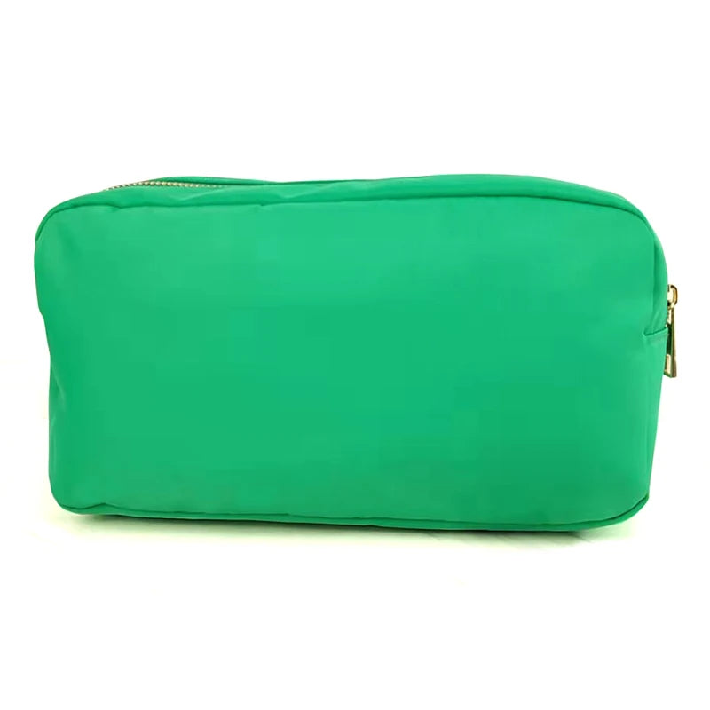 Waterproof Nylon Durable Toiletry Cosmetic Bag Solid Color - BeautiMass