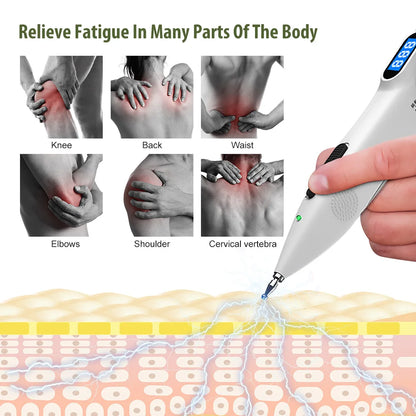 Acupuncture Pen With Digital Display Electro Acupuncture Point Muscle Stimulator - BeautiMass