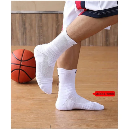 2Pairs Anti-slip Football Socks Men Women Cotton Sock Short Long Tube - BeautiMass