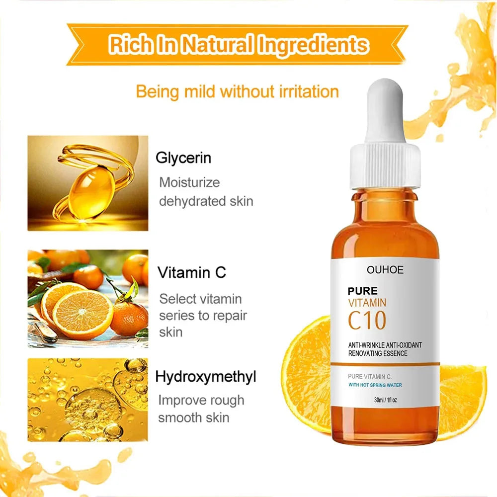 Vitamin C Wrinkle Remover Face Serum Lifting Firming Fade Fine Lines - BeautiMass