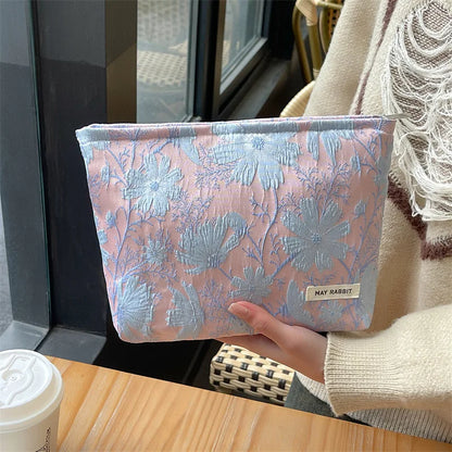 Vintage Relief Flower High-quality Makeup Bag for Women - BeautiMass