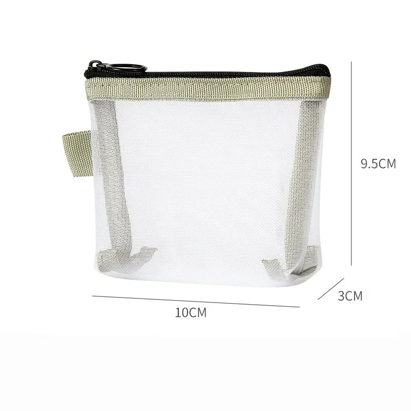 Transparent Mesh Mini Cosmetic Bag Makeup Case - BeautiMass