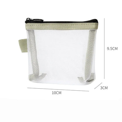 Transparent Mesh Mini Cosmetic Bag Makeup Case - BeautiMass