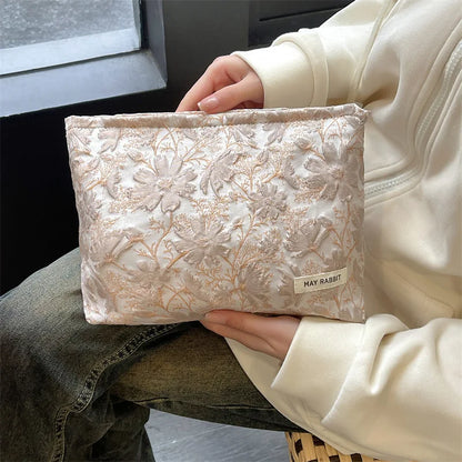 Vintage Relief Flower High-quality Makeup Bag for Women - BeautiMass