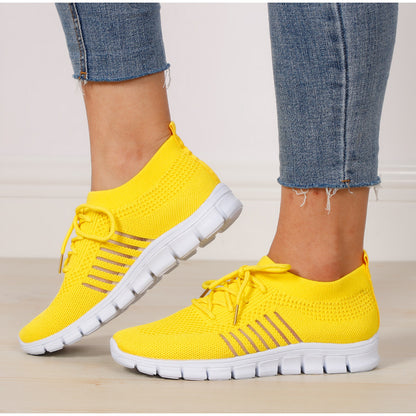 Women Slip on Mesh Light Breathable Running Sneakers Walking Shoes - BeautiMass