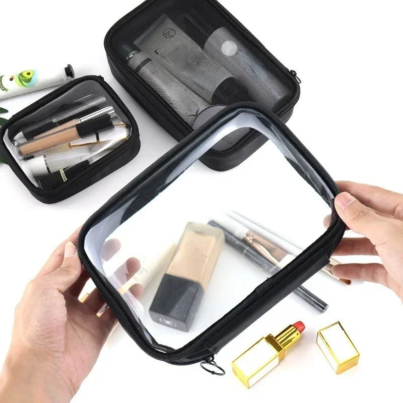 Waterproof Transparent Cosmetic Makeup Travel Zipper Clear bag - BeautiMass