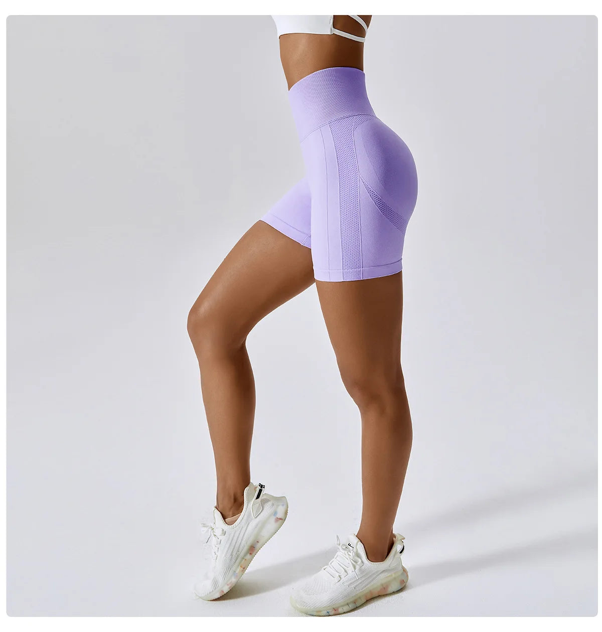 Women Seamless High Waist Sports Shorts For Cycling Jogging Fitness Gym Shorts Leggings - BeautiMass