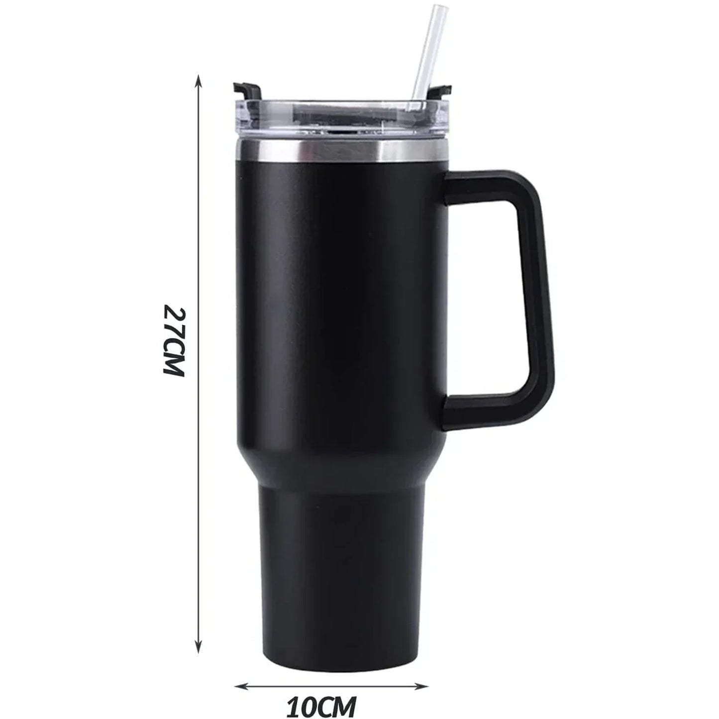 40oz Thermos Coffee Mug With Straw Stainless Steel Coffee Thermos Portable Tumbler - BeautiMass