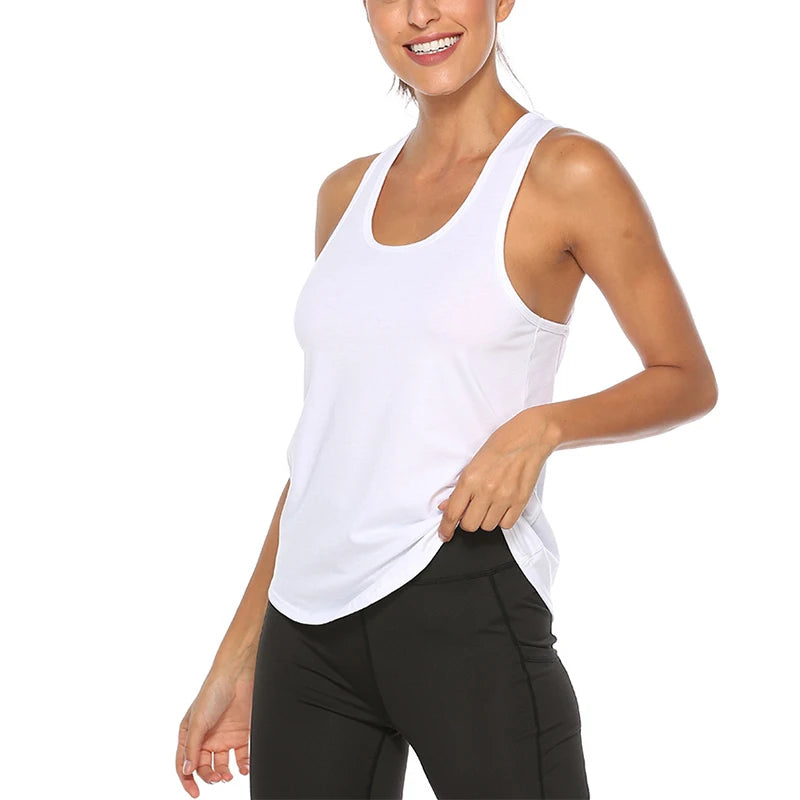 Yoga Gym Quick Dry Sports Shirt Cross Back Sleeveless Top - BeautiMass