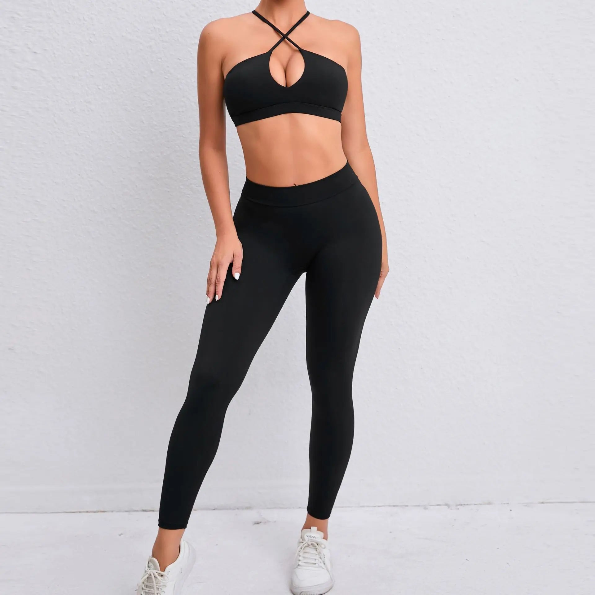 Yoga Women's Tracksuit 2PCS Fitness Yoga Sets Sportswear Workout Bra+High Waist Leggings Gym Clothing Sports Suits Athletic Wear - BeautiMass