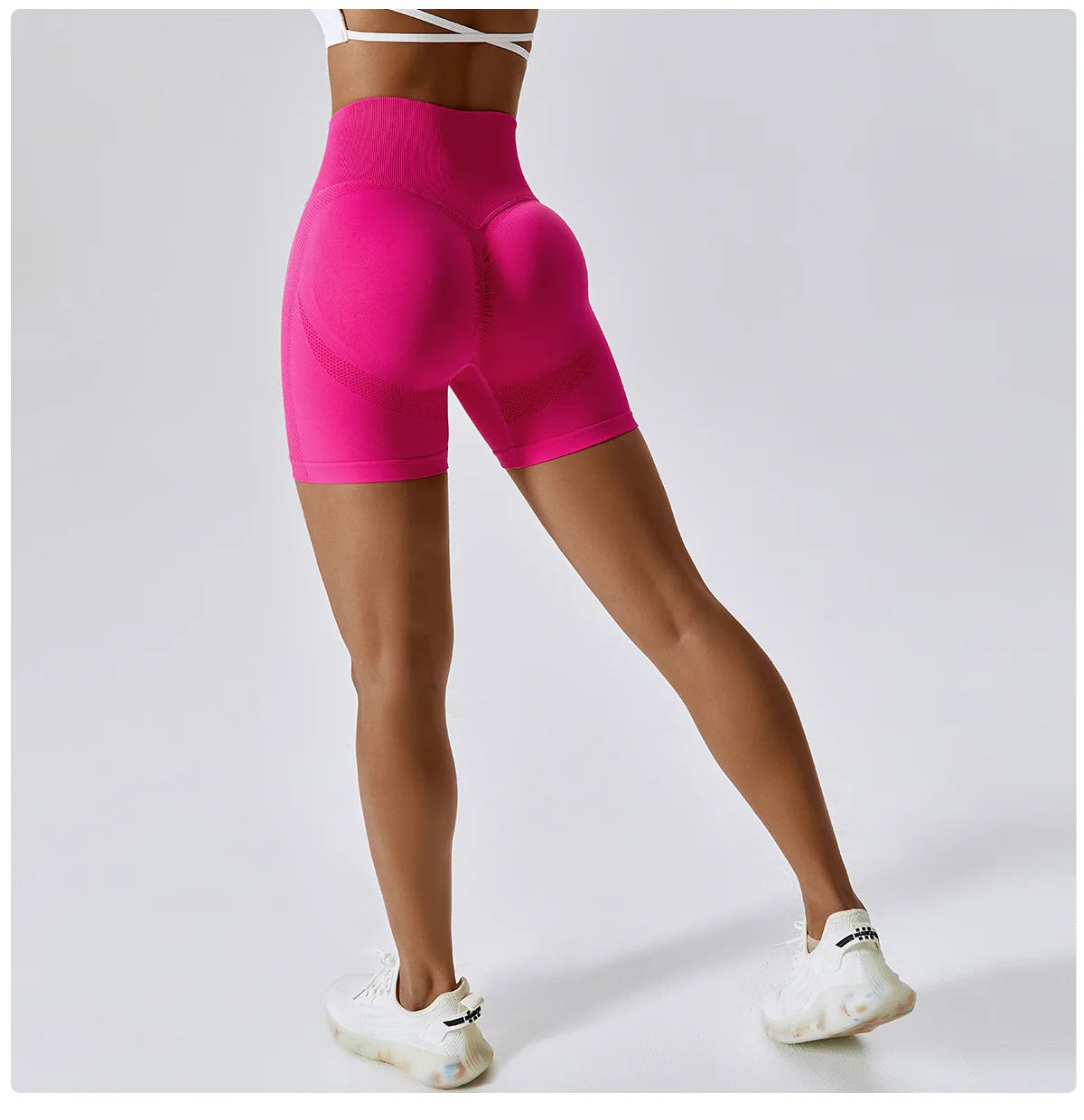 Women Seamless High Waist Sports Shorts For Cycling Jogging Fitness Gym Shorts Leggings - BeautiMass