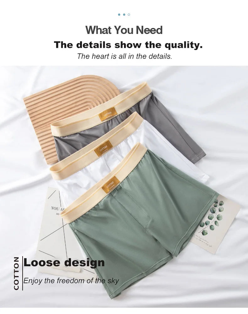 1pcs Male Arrow Pants Men Cotton Boxers Shorts Loose Mid-Waisted Men's Plus Size Underwear Homewear Comfortable Panties BeautiMass