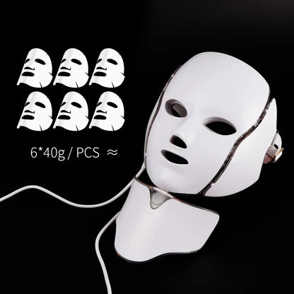 Air Bag-7 Colors Light LED Skin Care Facial Beauty Mask With Neck Skin Rejuvenation - BeautiMass