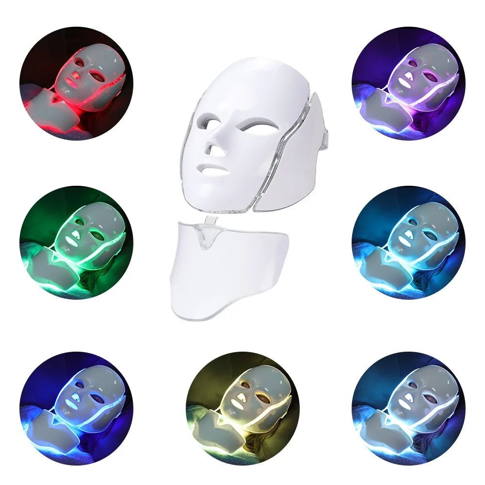 Air Bag-7 Colors Light LED Skin Care Facial Beauty Mask With Neck Skin Rejuvenation - BeautiMass