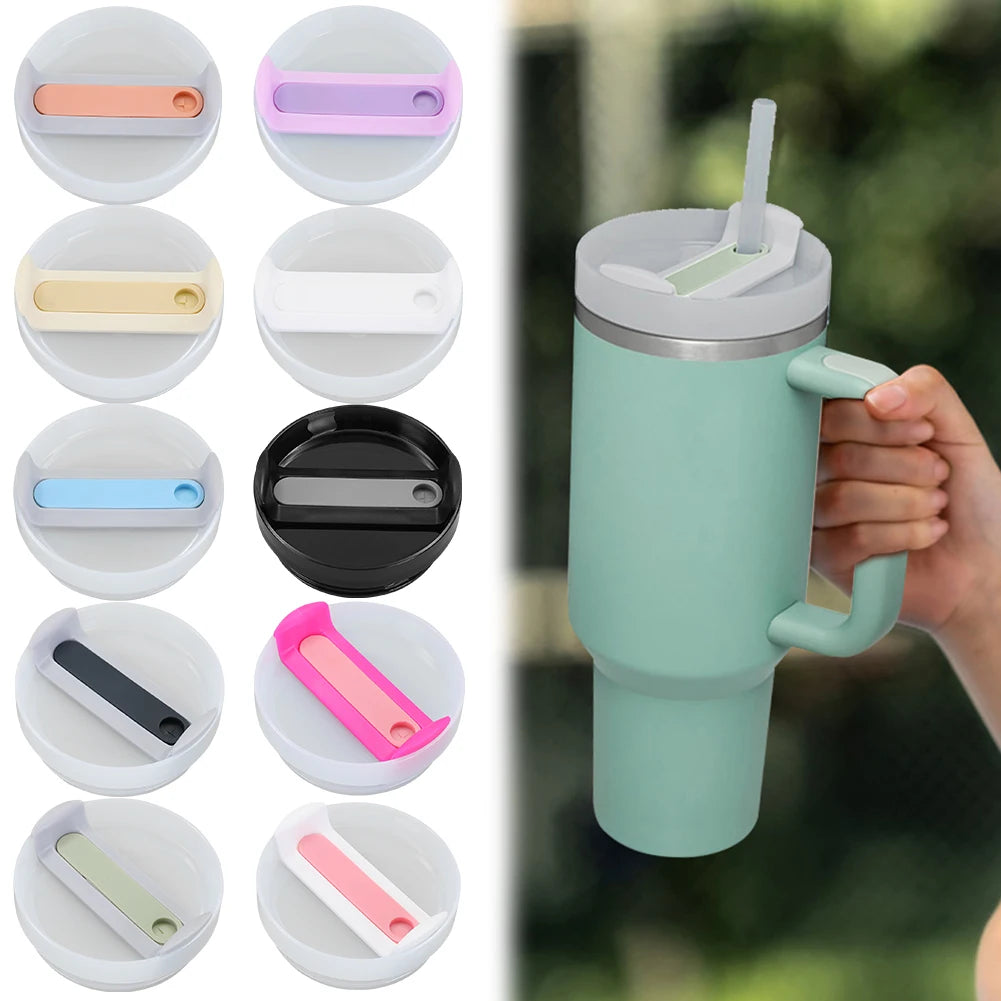 40Oz Flip Straw Lid Replacement Spill Proof Reusable Straw Cap Dustproof Tumbler Lids - BeautiMass