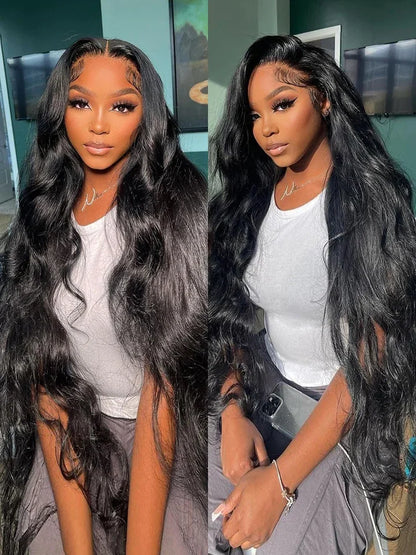 Body Wave Lace Front Human Hair 200% 360 HD Transparent Lace Frontal Remy Hair Wig - BeautiMass