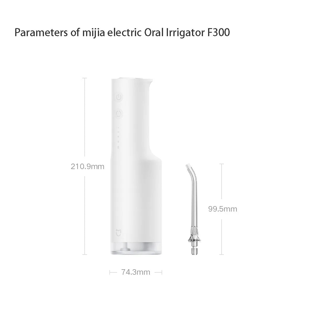 Xiaomi Mijia Oral Irrigator F300 MEO703 Waterpulse Dental Irrigator Portable Oral Flusher IPX7 240ML Water Tank Tooth Cleaner BeautiMass