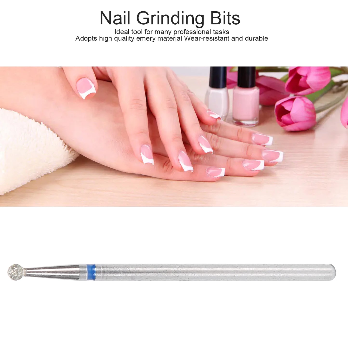 50pcs Diamond Nail Drill Cuticle Bit Set Milling Cutter for Manicure Electric Cutter Bits - BeautiMass