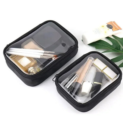 Waterproof Transparent Cosmetic Makeup Travel Zipper Clear bag - BeautiMass