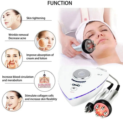 2 In 1 RF Skin Tightening Machine Facial Eyes Body Leg Lifting Machine Skin Rejuvenation Anti Wrinkle Health Beauty Massager BeautiMass