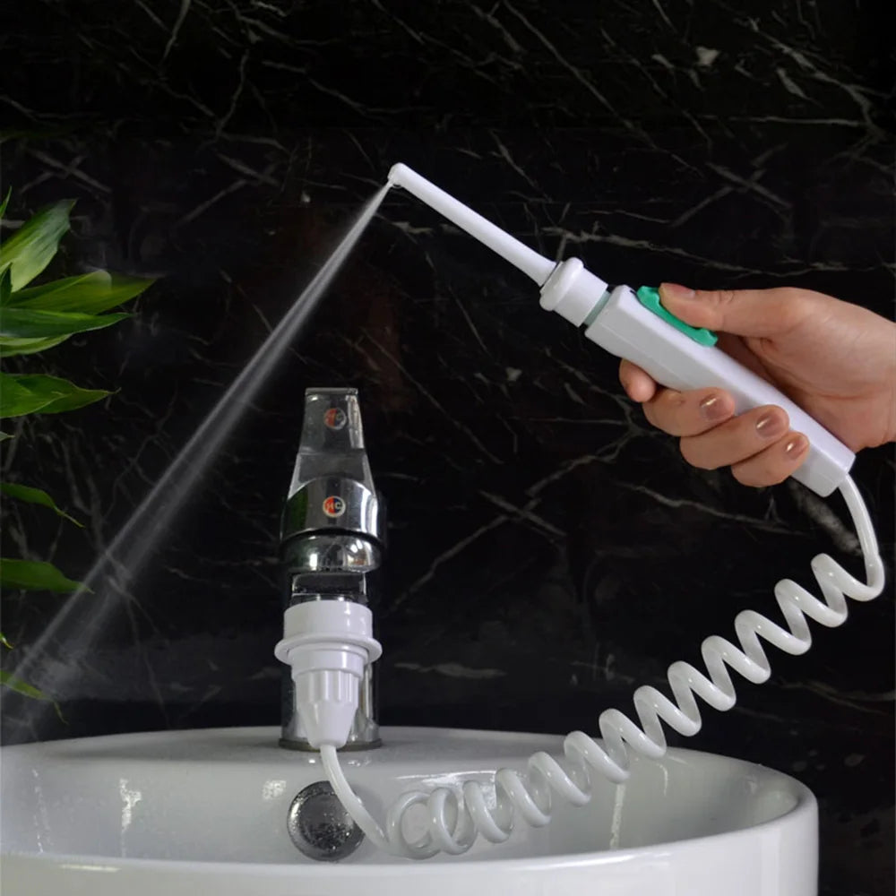 LISM Water Dental Flosser Faucet Oral Irrigator Floss Dental Irrigator Dental Pick Oral Irrigation Teeth Cleaning Machine BeautiMass