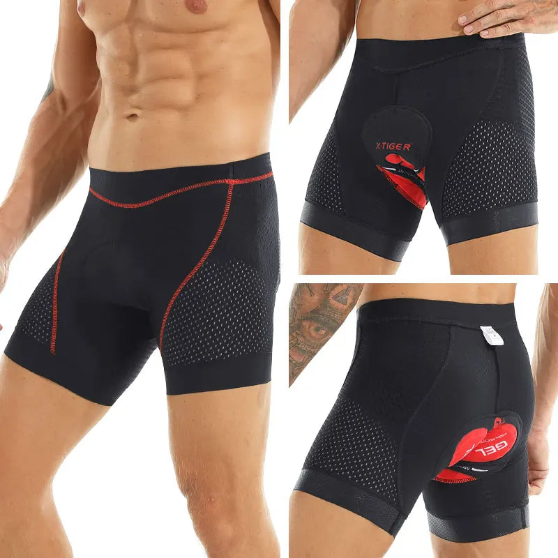 X-TIGER Cycling Underwear 5D Breathable Padded Gel Bike Shorts - BeautiMass