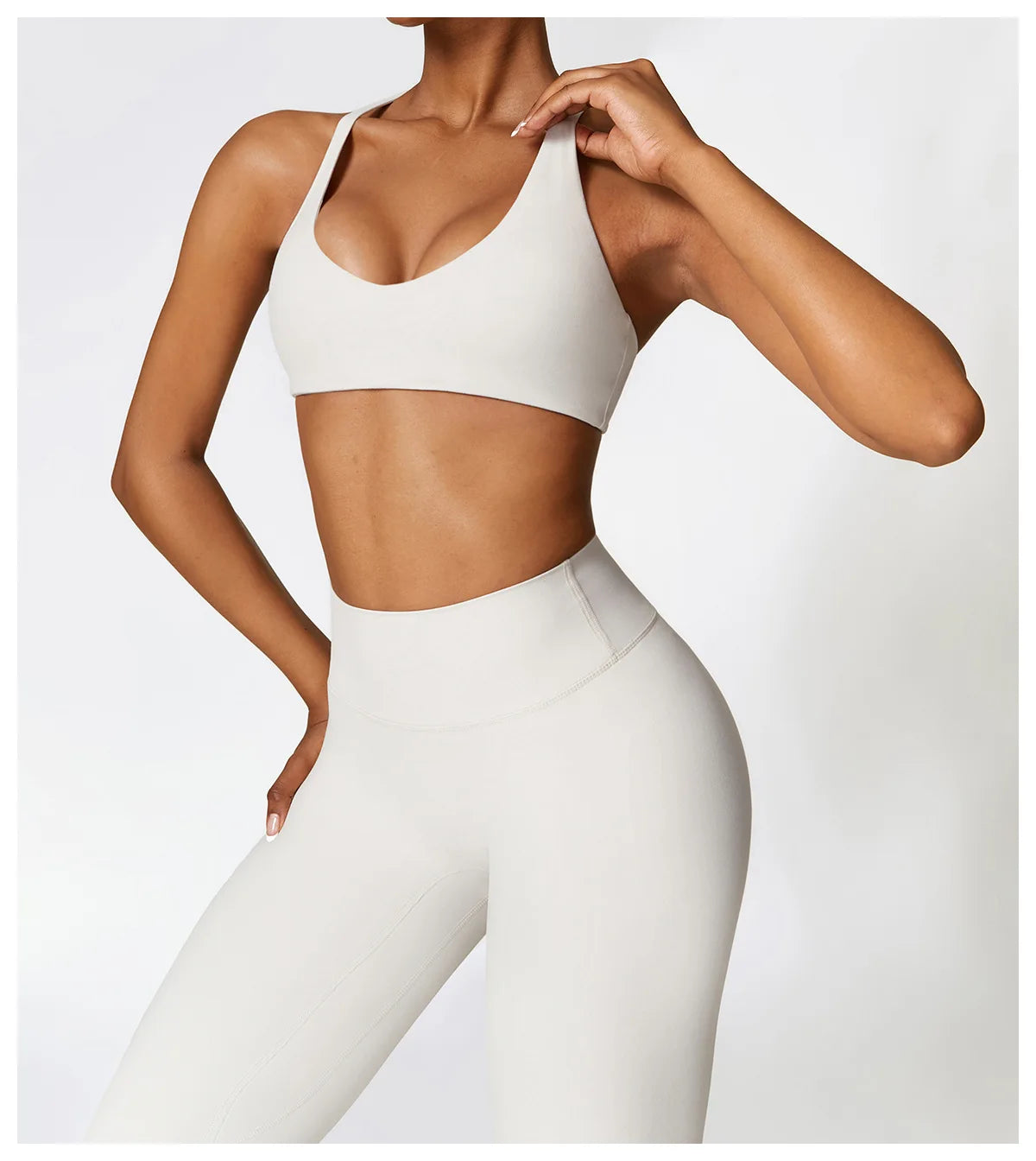 Yoga Clothing Suits Athletic Wear Women High Waist Leggings And Top Two Piece Sports Set Gym Tracksuit Fitness Workout Outfits - BeautiMass