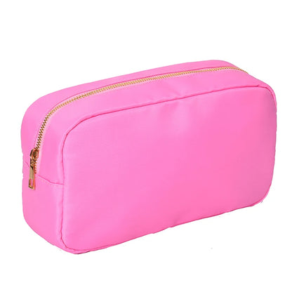 Waterproof Nylon Durable Toiletry Cosmetic Bag Solid Color - BeautiMass