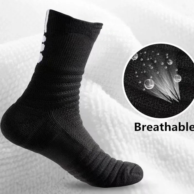 2Pairs Anti-slip Football Socks Men Women Cotton Sock Short Long Tube - BeautiMass