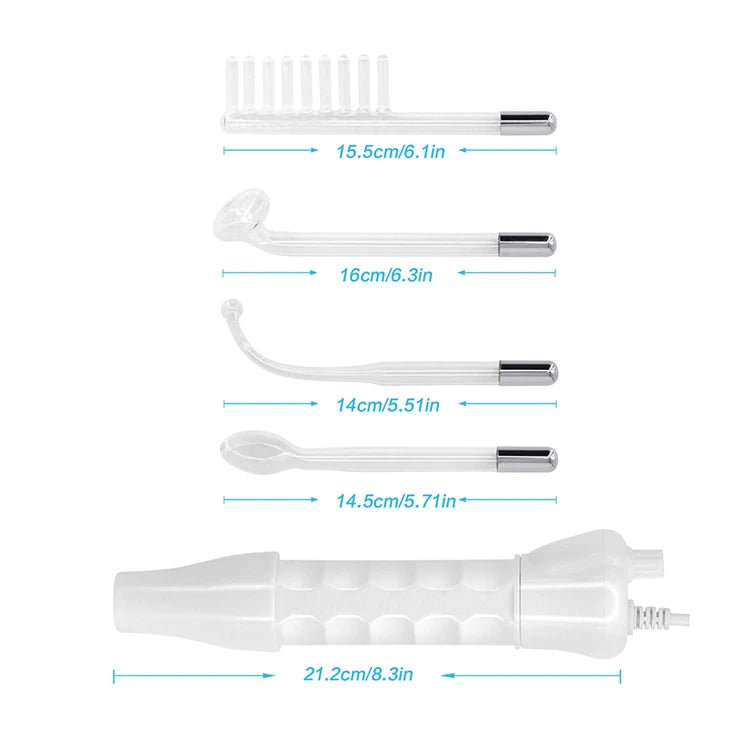 4 in 1 Electrode Glass Tube Machine High Frequency Skin Spot Face Skin Care Electrotherapy - BeautiMass