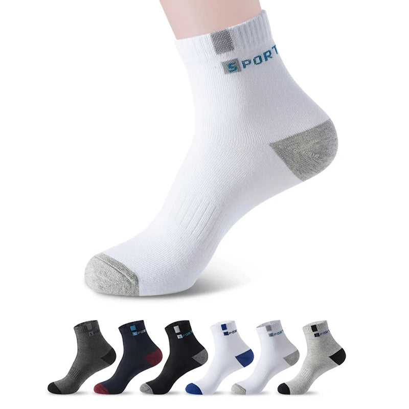 5 Pair Bamboo Fiber Autumn Winter Men Breathable Cotton Sports Socks - BeautiMass