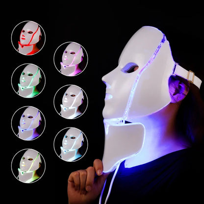 Air Bag-7 Colors Light LED Skin Care Facial Beauty Mask With Neck Skin Rejuvenation - BeautiMass