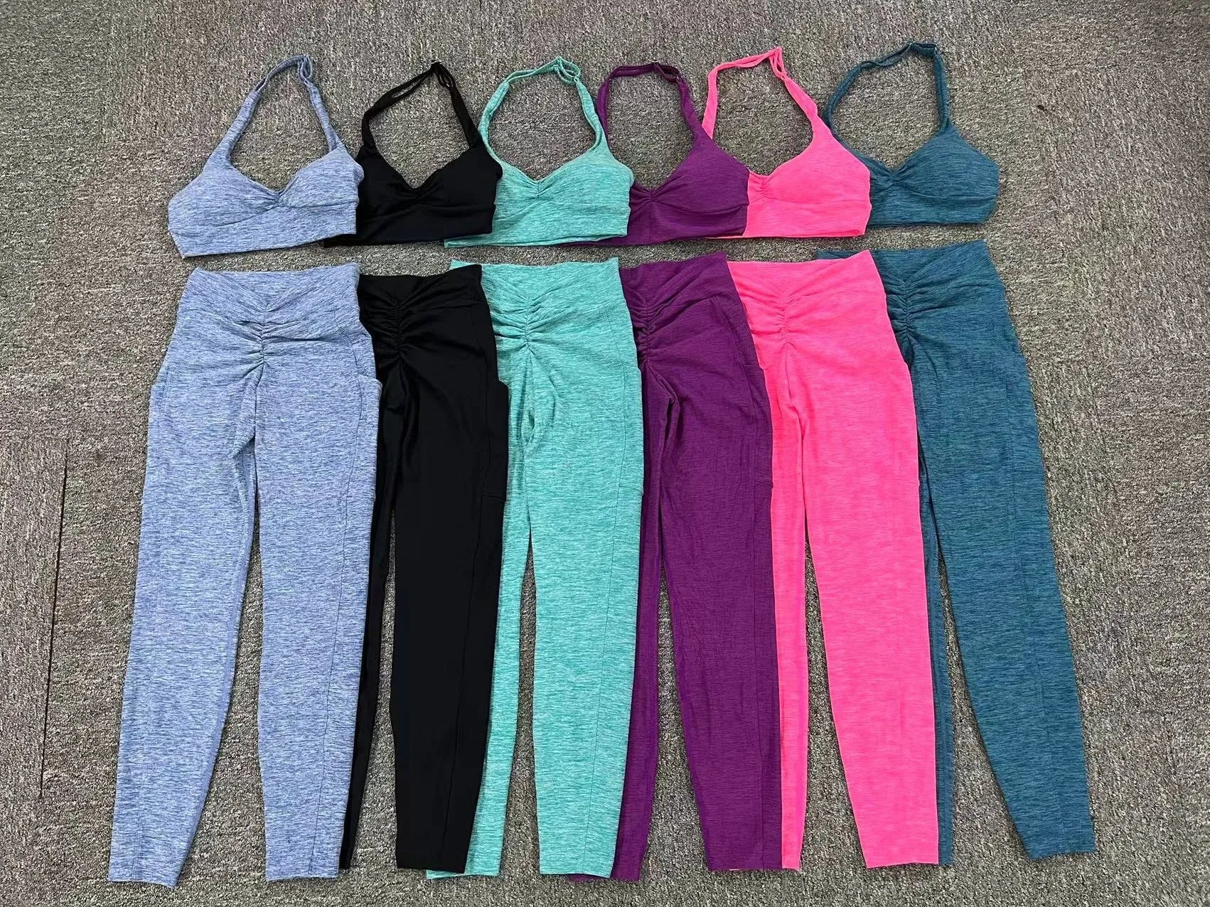 Women's Tracksuit Fitness Suit Yoga Sets Sportswear Clothes Bra+High Waist Leggings - BeautiMass