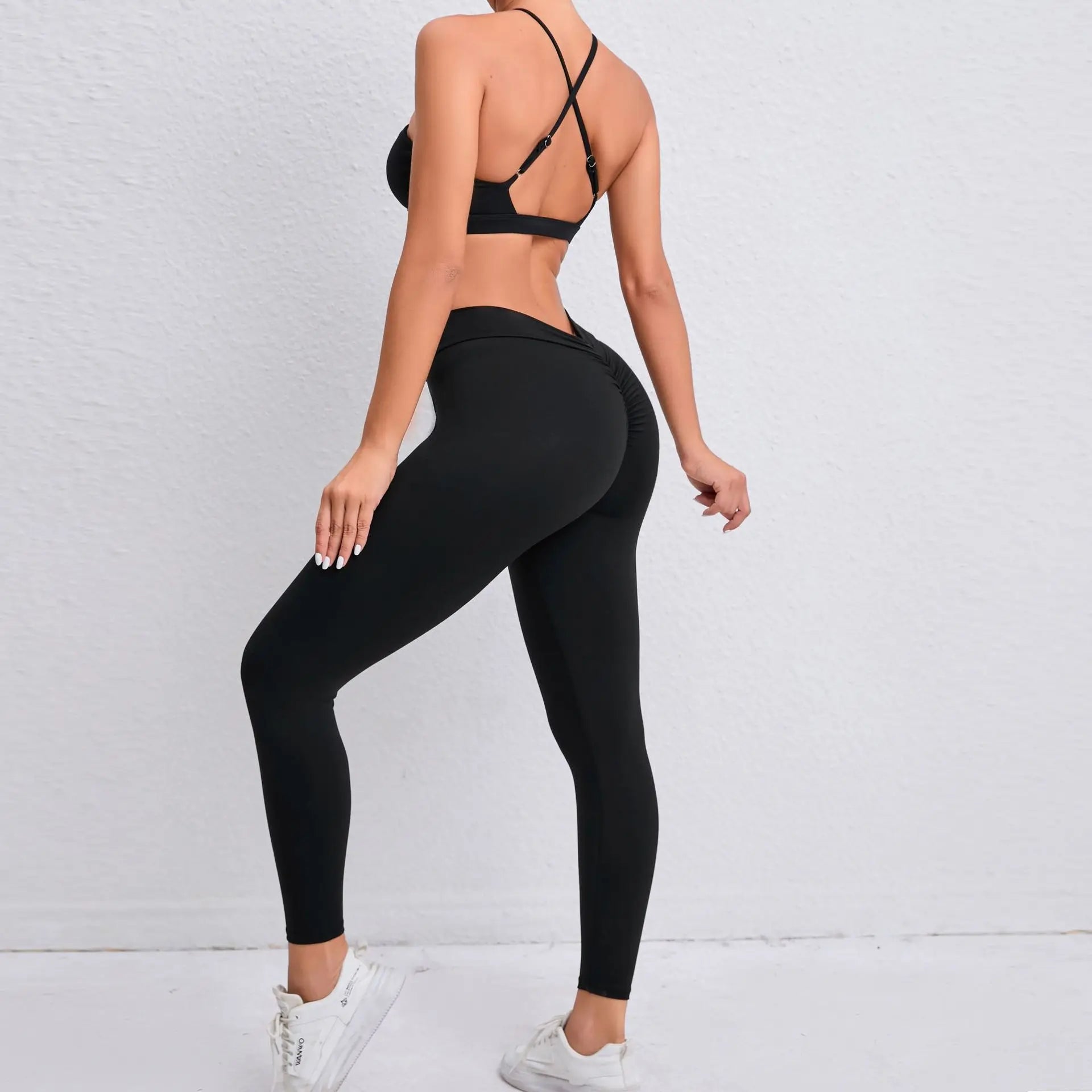 Yoga Women's Tracksuit 2PCS Fitness Yoga Sets Sportswear Workout Bra+High Waist Leggings Gym Clothing Sports Suits Athletic Wear - BeautiMass