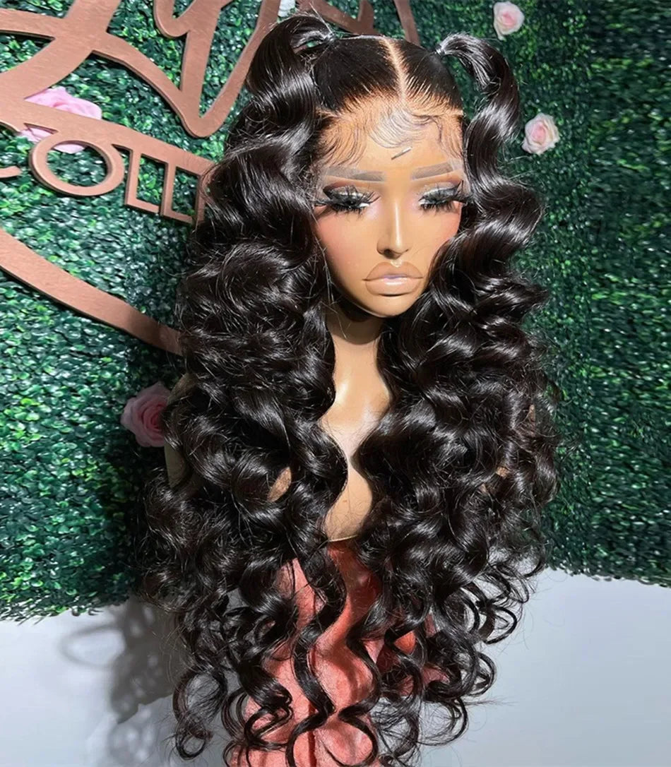 40 Inch Loose Deep Wave 13x6 HD Lace Frontal Human Hair Wig Brazilian Curly 13x4 - BeautiMass