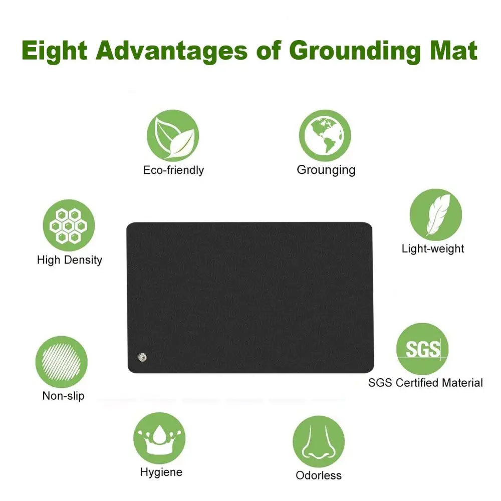 90x60cm Grounding Mat Pad Health With Earthing Cable Release Electrostatic - BeautiMass