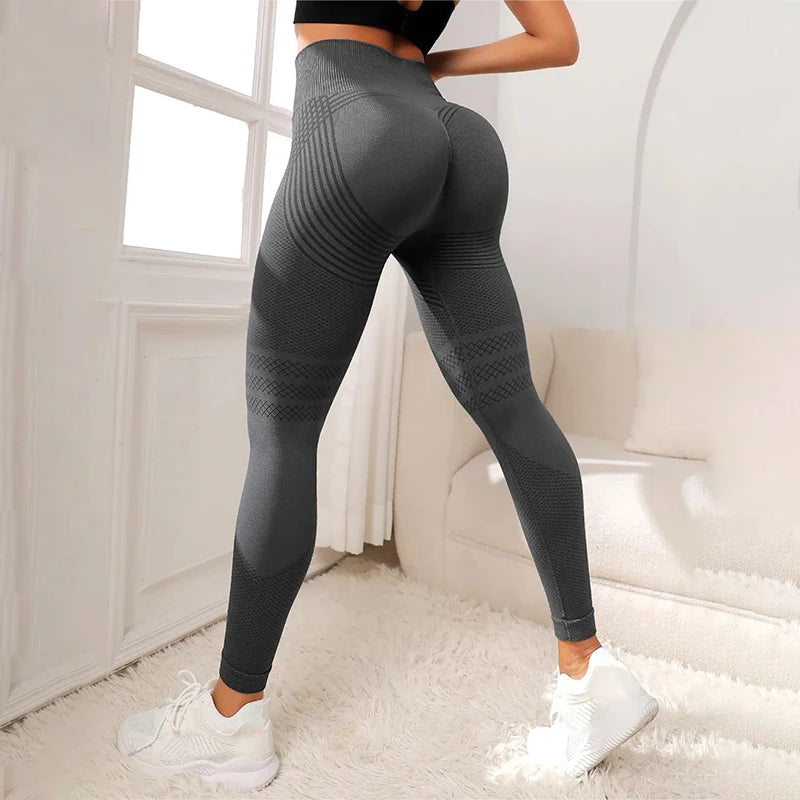 Women Fitness Leggings High Waist Seamless Sportswear Breathable Workout Legging - BeautiMass