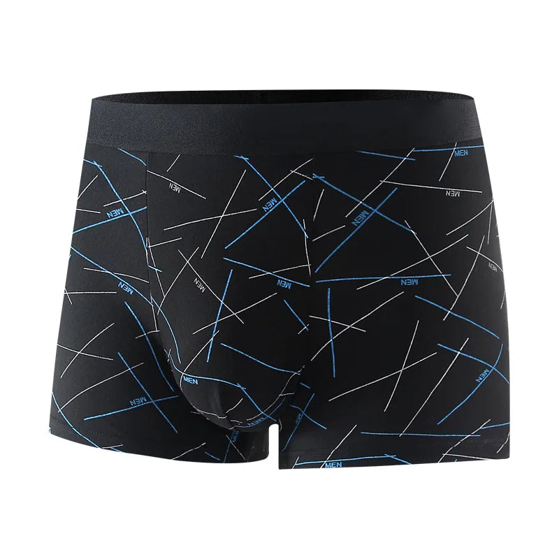 3 Pcs Men Sports Underwear Underpants Simple Line Breathable Fashion Sports Boxers - BeautiMass