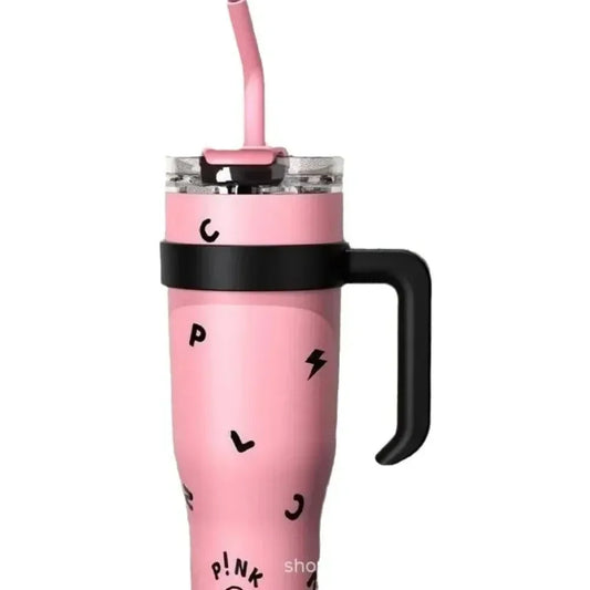 40oz Car Cup Holder Insulated Tumbler with Handle and Straw, Perfect for Road Trips and Gifts BeautiMass