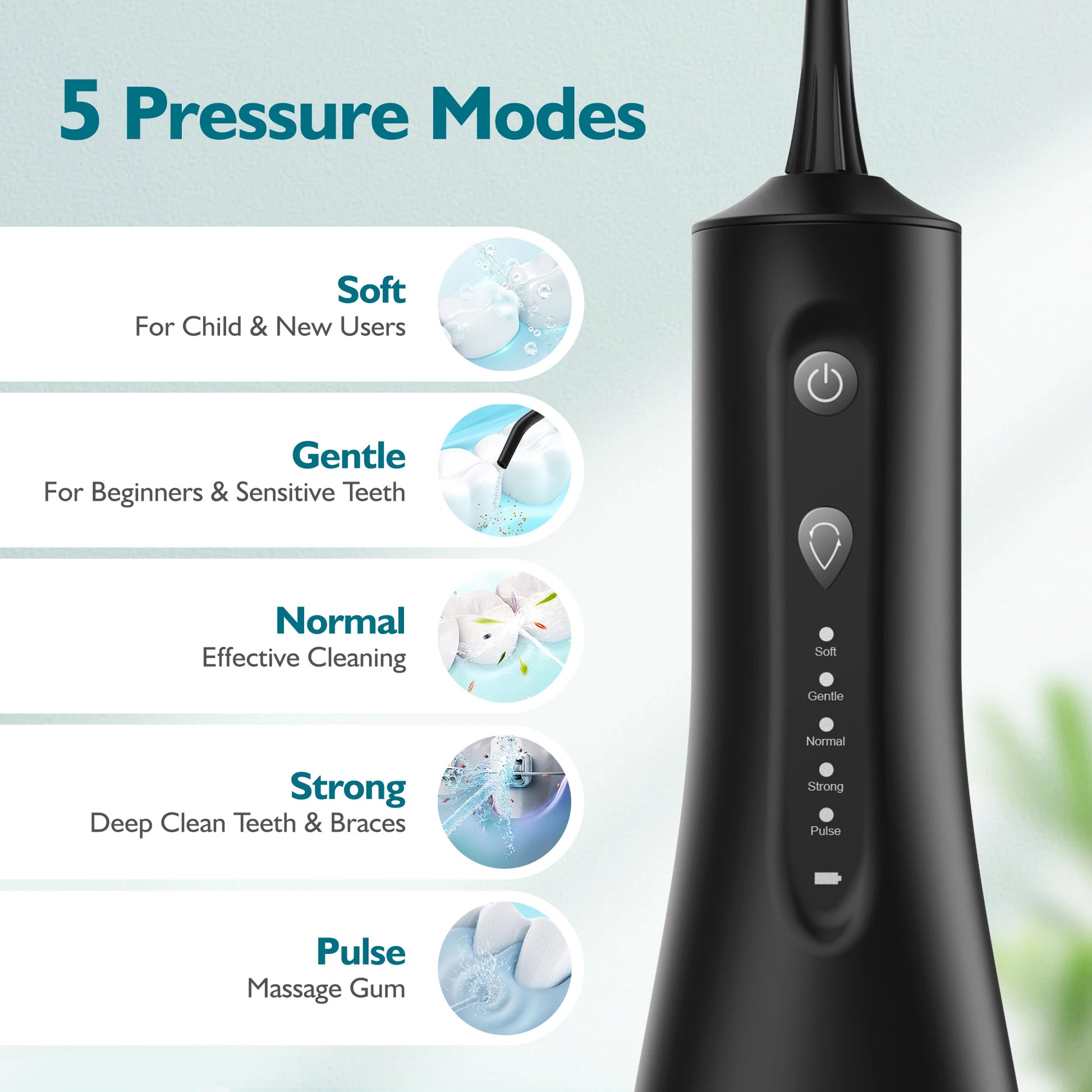 Sejoy Sonicare Cordless Water Dental Flosser for Teeth Cleaning Denture Brushes Portable Oral Irrigator for Home Travel BeautiMass