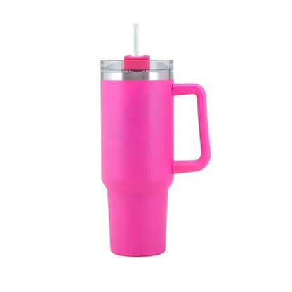 1200ML 304 Stainless Steel Insulated Water Bottle,40oz Thermal Coffee Car Cup, Cold Hot Mugs Vacuum Flask With Handle Straw,For BeautiMass