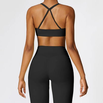 Yoga Clothing Suits Athletic Wear Women High Waist Leggings And Top Two Piece Sports Set Gym Tracksuit Fitness Workout Outfits - BeautiMass